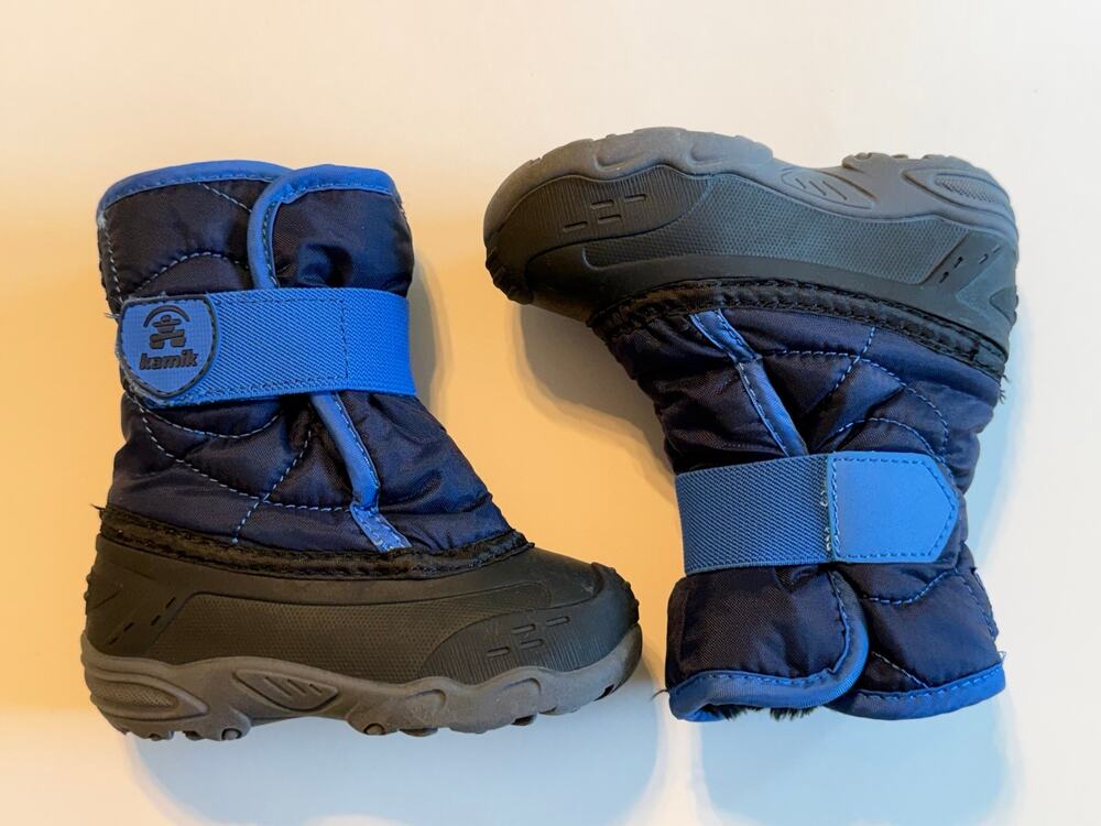 Kamik Toddler Snowybug Winter Boots Size 6 M Navy Blue Waterproof